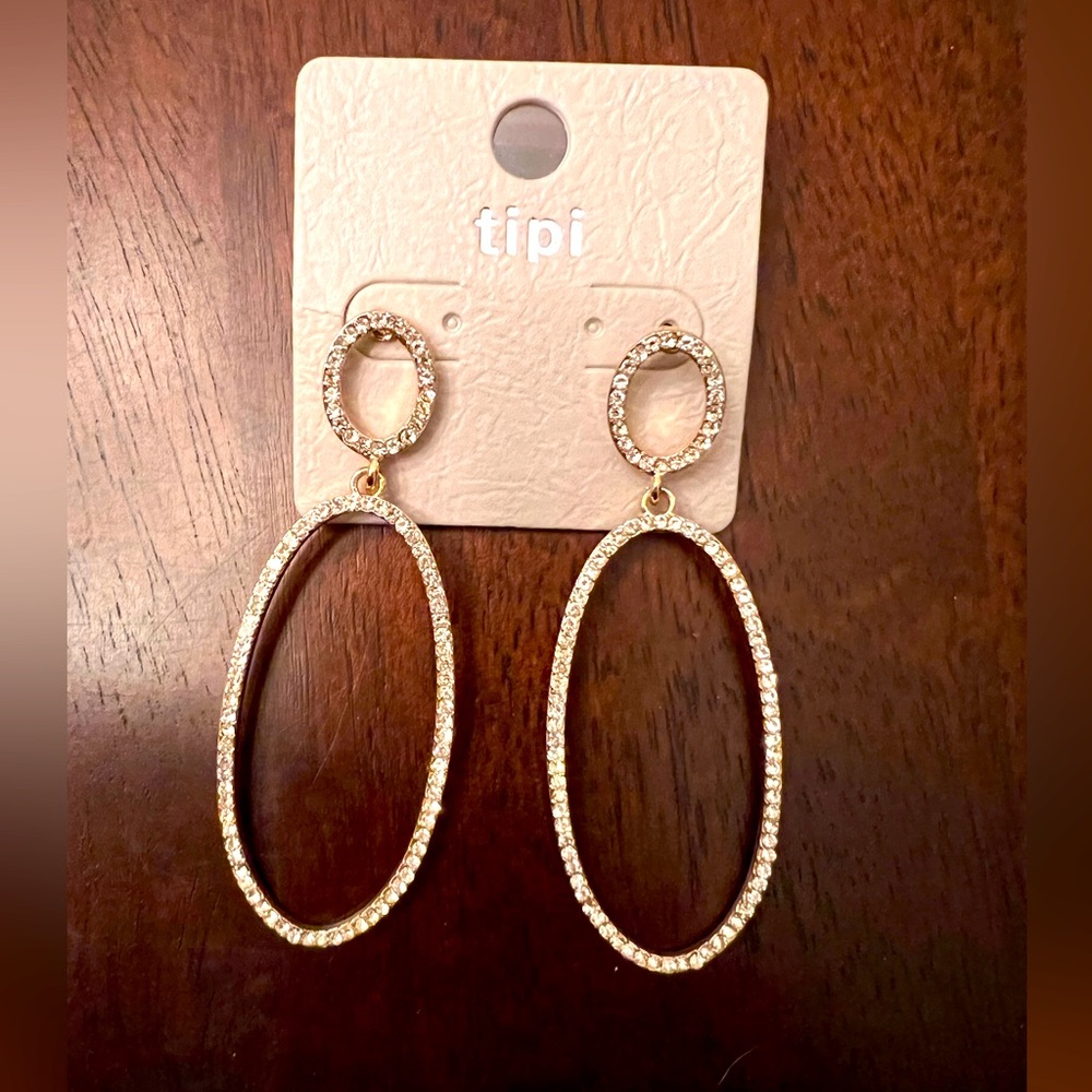 Rhinestone Drop Statement Earrings